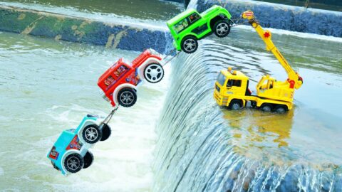 Mahindra Thar Bolero Car Scorpio G-Wagon Car Accident Big WaterFall Pulling Out Crane Truck ? CS Toy