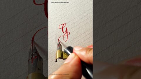 How to write letter G in calligraphy #shortsfeed #calligraphy